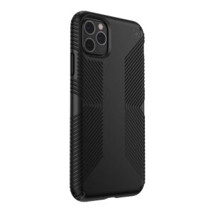 Speck iPhone 11 Pro Max Case - Drop Protection & Scratch Resistant, Extra Grip, Dual Layer, Slim Design - Black Case for iPhone 11 Pro Max - Wireless Charging Compatible - Presidio