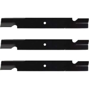 (3 pack) premium high lift - notched replacement xht lawn mower blade fits toro/wheel horse 105-7712-03 | 24.4375" x 3" / 0.625" hole