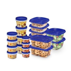 ziploc food storage meal prep containers reusable for kitchen organization, dishwasher safe, variety pack, 20 count