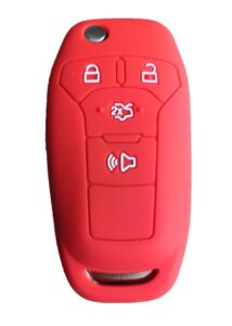 ford fusion key fob cover：key shell fit for ford fusion keyless remote case replacement 2013 2014 2015 2016 | |n5fa08taa 164r7986 (red)