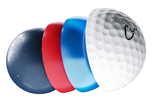 Cut DC Dual Core Golf Balls - Premium, Soft Core - Offers Decreased Ball Spin & Improved Golf Shot Accuracy and Control - 4 Piece Construction Designed for Players of All Levels (One Dozen)