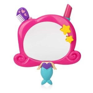 Nuby Mermaid Mirror Bath Toy Set, 3 Yrs+, 3pc, Multi-Colored, 5", Multicolor