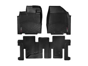 weathertech custom fit floorliners for pathfinder, jx, qx60-1st & 2nd row (44445-1-2), black