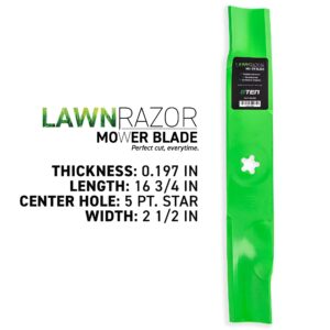 8TEN LawnRAZOR Mower Blade Set for Poulan Husqvarna 2748GLS YTH2148 48 inch Deck 173921 532173921 954633781 (Mulching)