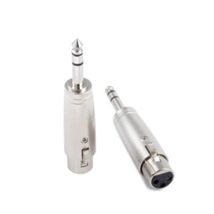 XLR to 1/4 Adapter, Ancable 4-Pack XLR Female to 6.35mm TRS Male Convertor, Balanced Audio Gender Changer