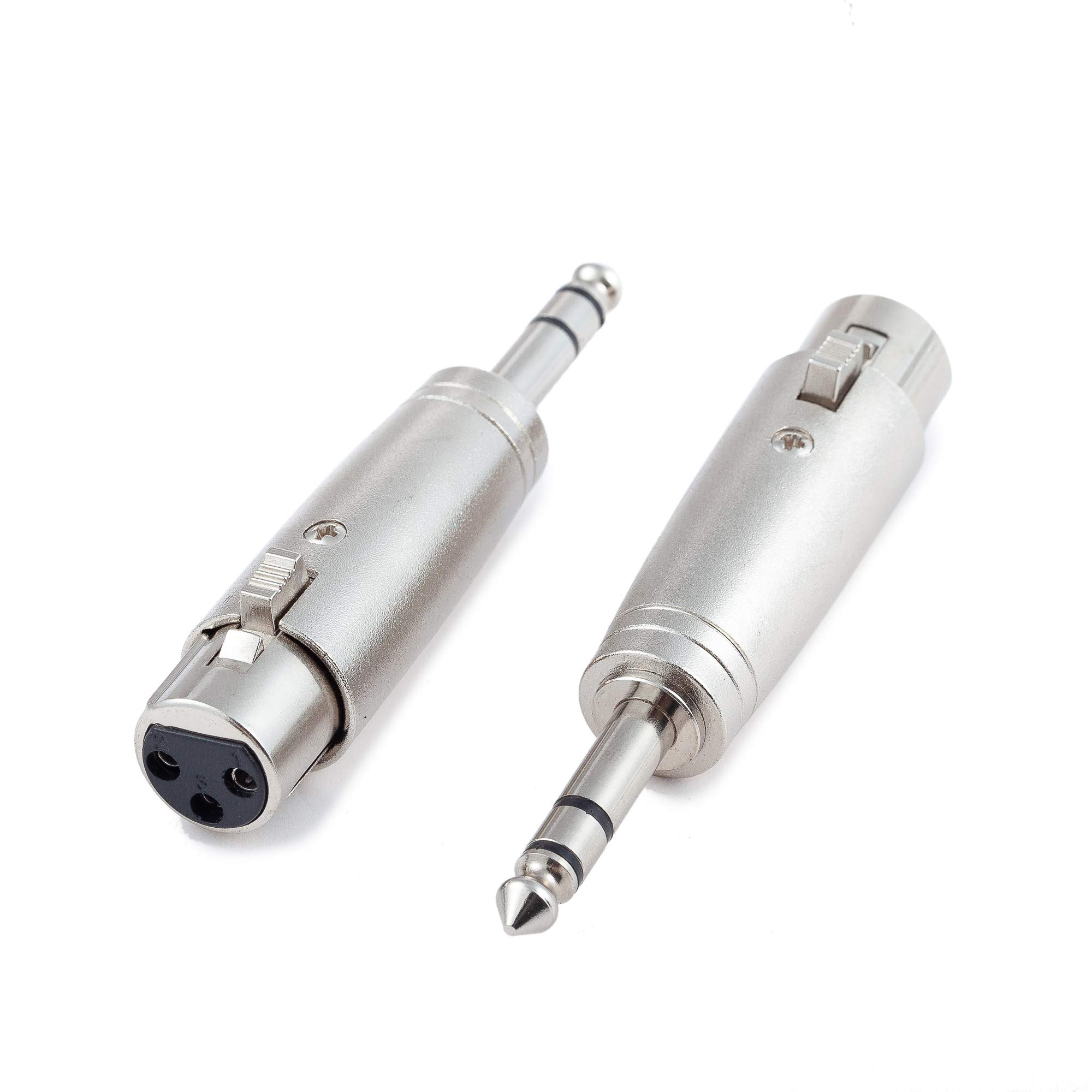 XLR to 1/4 Adapter, Ancable 4-Pack XLR Female to 6.35mm TRS Male Convertor, Balanced Audio Gender Changer