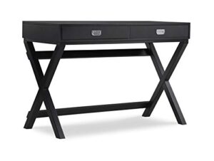 linon home décor jaycee black writing desk