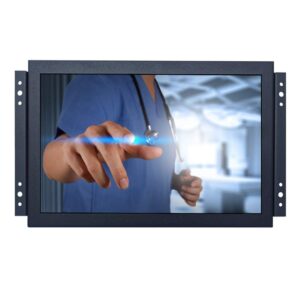 ichawk 10.1" inch monitor 1280x800 16:10 720p fullview widescreen hdmi-in vga usb metal shell embedded open frame resistive touchscreen monitor lcd screen pc display with built-in speaker k101mt-59r