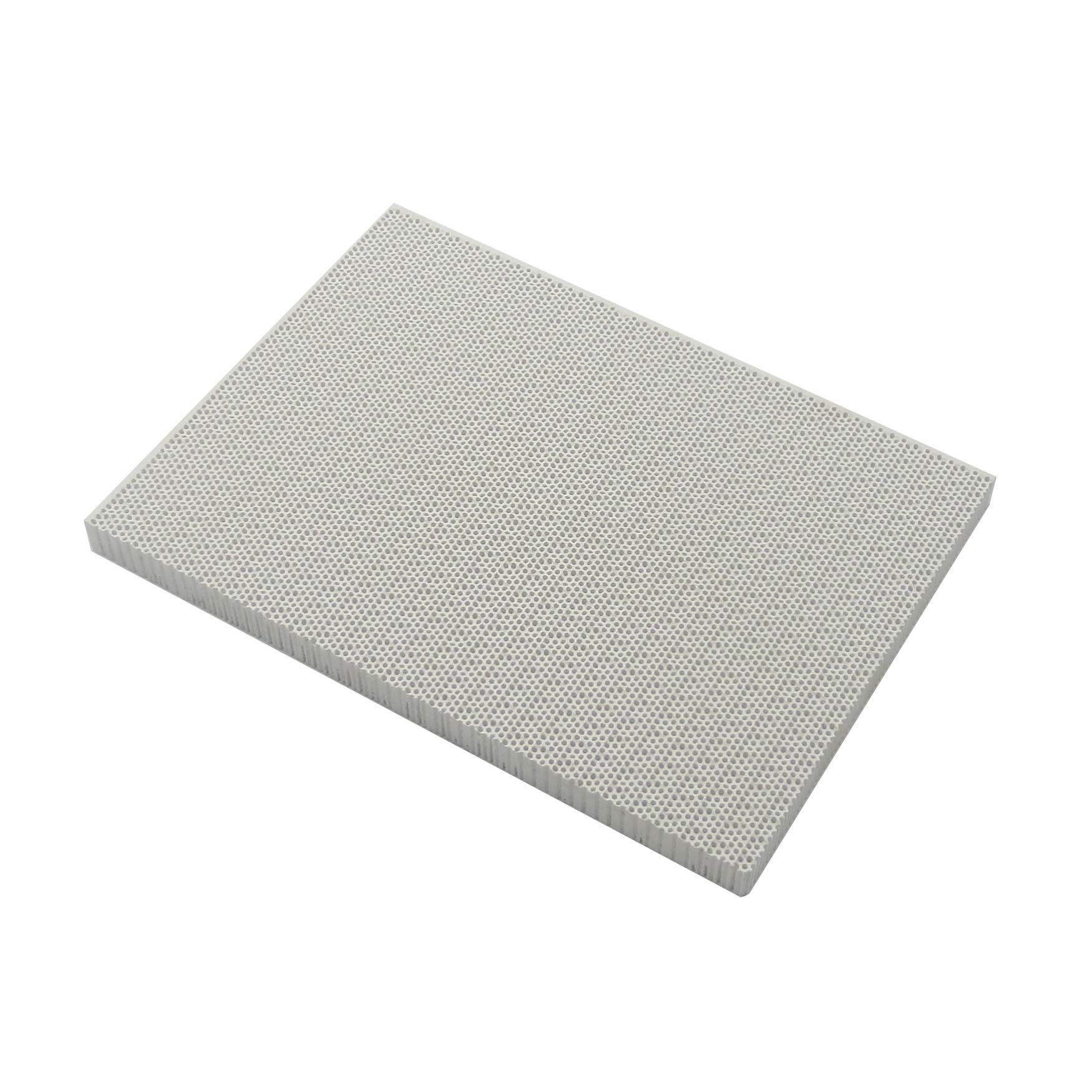 Meter Star Heat-resistant Ceramic Plate Heat Storage Tablets, Barbecue Oven Square Honeycomb Ceramic Plate,Size 7.8in*5.59in*0.551in