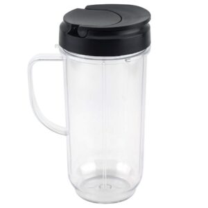 22 oz tall cup with flip top to-go lid replacement part compatible with magic bullet 250w mb1001 blenders