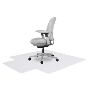 resilia office desk chair mat with lip - for low pile carpet (with grippers) clear, 36 inches x 48 inches, made in the usa
