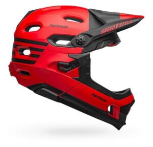 bell super dh mips adult mountain bike helmet - fasthouse matte red/black (2022), large (58-62 cm)