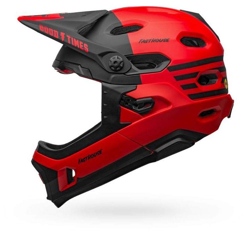 Bell Super DH MIPS Adult Mountain Bike Helmet - Fasthouse Matte Red/Black (2022), Large (58-62 cm)