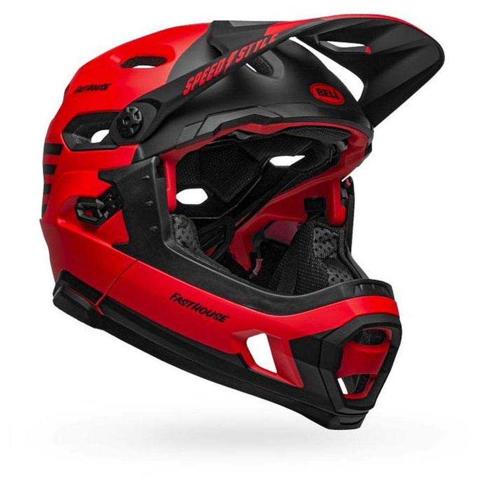 Bell Super DH MIPS Adult Mountain Bike Helmet - Fasthouse Matte Red/Black (2022), Large (58-62 cm)