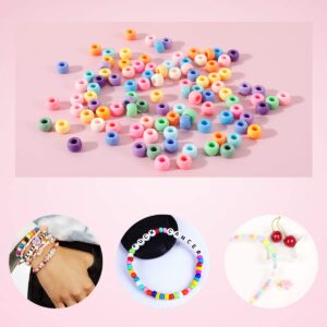 MAKERSLAND 2600+pcs Pony Beads Kit, 18 Colors Rainbow Kandi Beads Set Jewelry Making Kit, Multicolor Matte Plastic Beads Bulk Hair Beads for Braids for DIY Craft Friendship Bracelet Necklace Key Chain