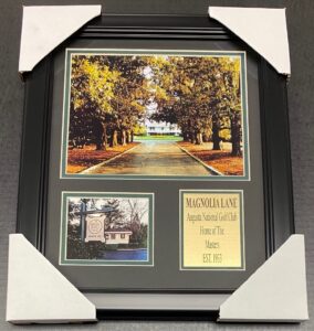 augusta national golf course magnolia lane framed 8x10 photo