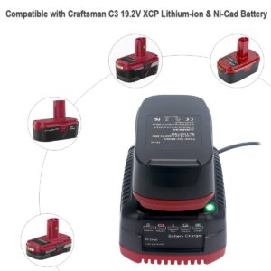 Elefly 19.2 Volt C3 Battery Charger 140152004 Compatible with Craftsman 19.2 Volt Lithium & Ni-Cad Battery 315.PP2010 315.PP2011 315.PP2030 11375 11376 130279005