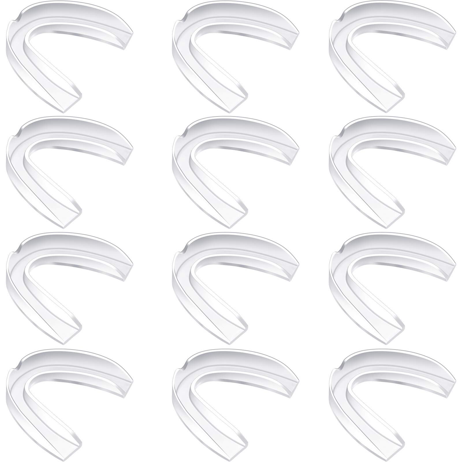 BBTO 20 Pieces Sports Mouth Guards Mouth Protection Athletic Mouth Guard or Boxing Basketball Football Hockey Karate Rugby Match(Transparent Color, Adult (11 Yrs & Above))