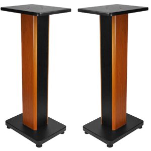 Rockville 28" 2-Tone Bookshelf Speaker Stands Surround Sound Home Theater (RHT28C)