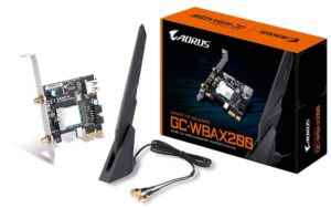 gigabyte wifi 6 gc-wbax200 (2x2 802.11ax/ dual band wifi/ bluetooth 5/ pcie expansion card)