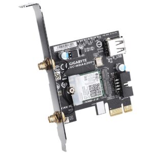 GIGABYTE WIFI 6 GC-WBAX200 (2x2 802.11Ax/ Dual Band WiFi/ Bluetooth 5/ PCIe Expansion Card)