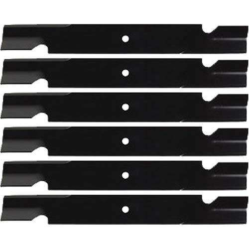 (6 Pack) Premium High Lift - Notched Replacement XHT Lawn Mower Blade Fits Toro/Wheel Horse 110-0622-03 | 24.4375" x 3" / 0.625" Hole