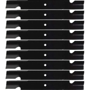 (9 pack) premium high lift - notched replacement xht lawn mower blade fits toro/wheel horse 105-7711 | 24.4375" x 3" / 0.625" hole