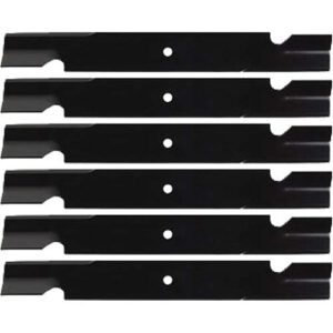 (6 pack) premium high lift - notched replacement xht lawn mower blade fits toro/wheel horse 105-7719 | 24.4375" x 3" / 0.625" hole