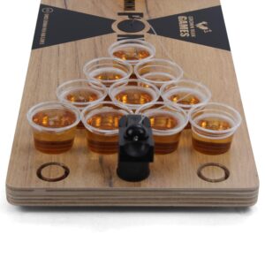 Grown Man Games Mini Beer Pong - Drinking Game - Party Game - Beer Game - Tabletop Beer Pong Table - Mini Pong Mini Game - Tabletop Beer Pong Set