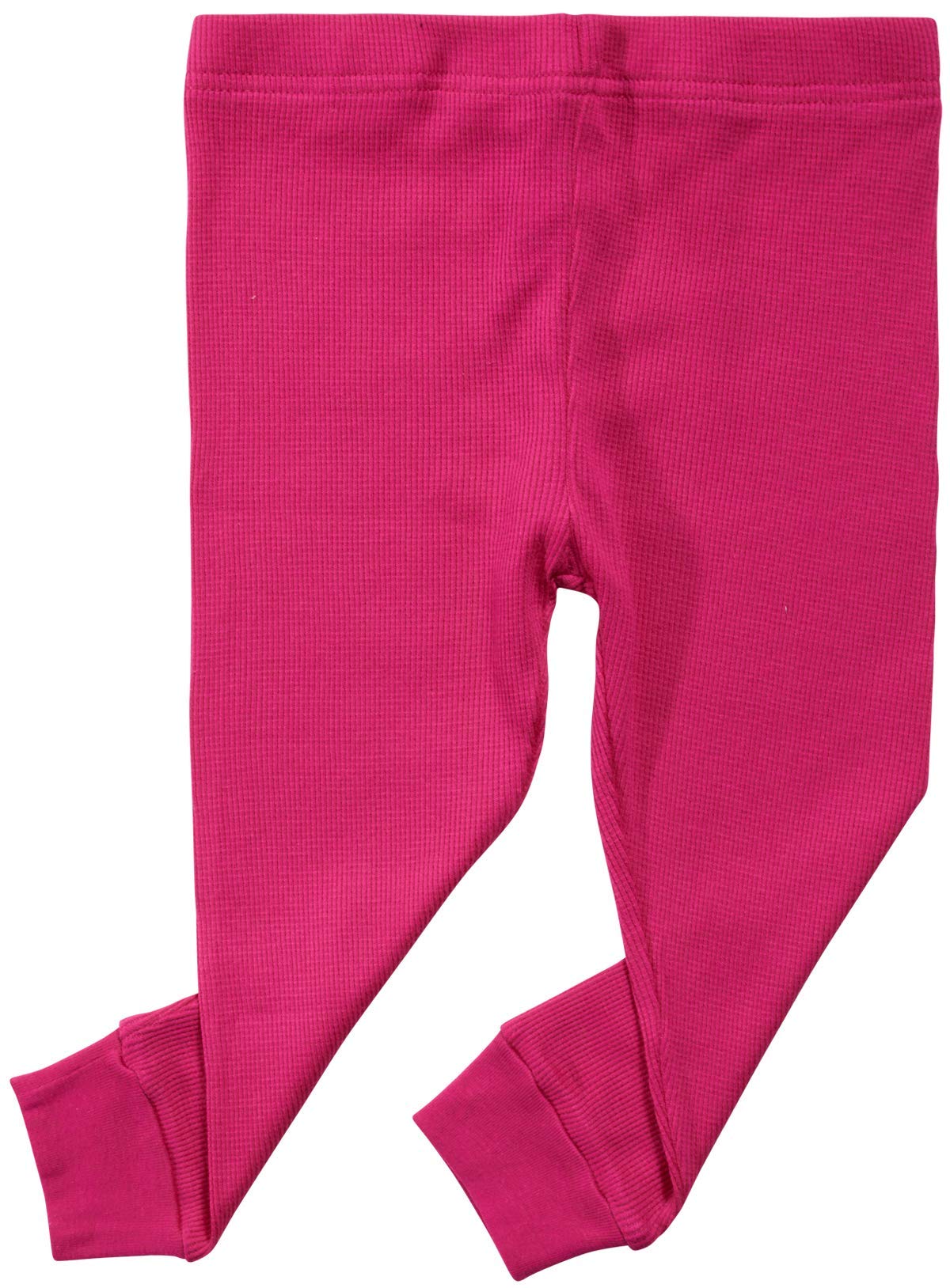 Sweet & Sassy Infant & Toddler Girls' 4-Piece Thermal Underwear Set, Size 12 Months, Hot Pink/Charcoal