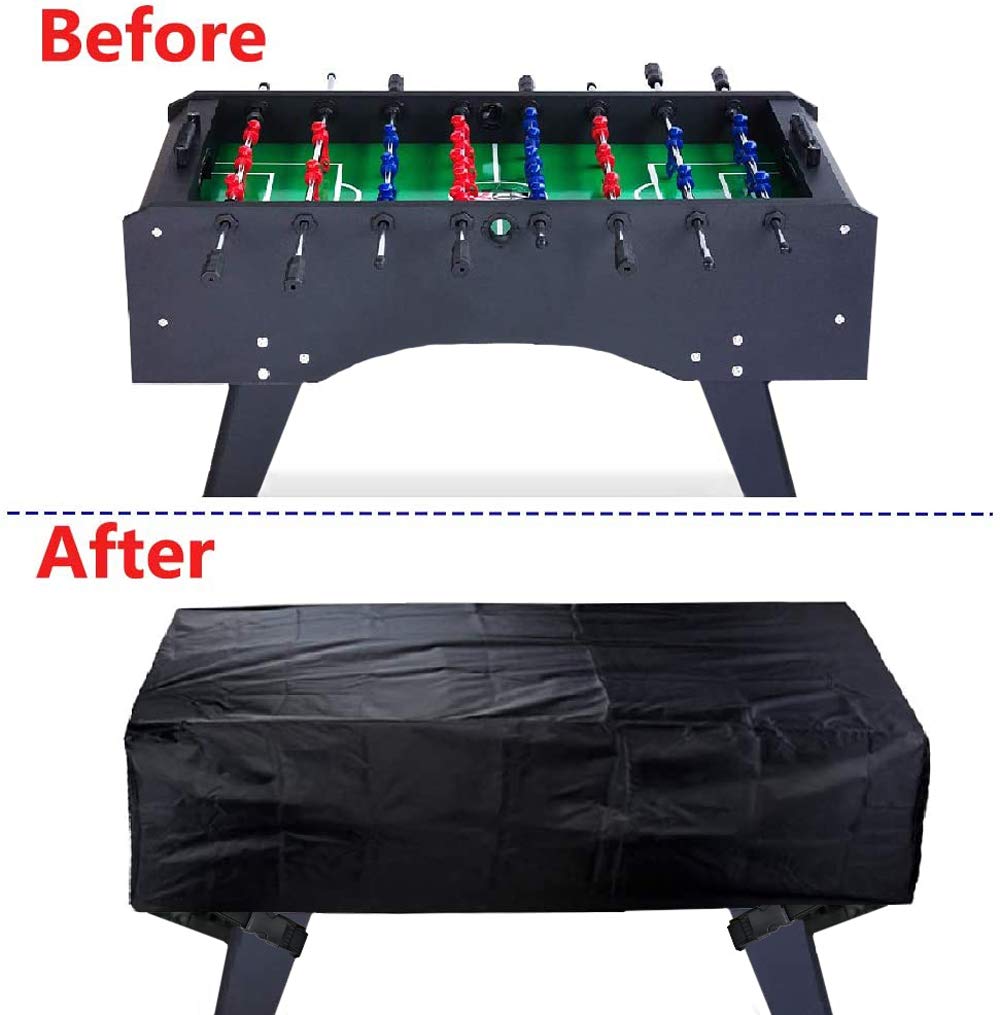 Foosball Table Cover Soccer Table Cover Protection Waterproof Outdoor/Indoor UV Resistant-63x45x19 inches (LxWxH)