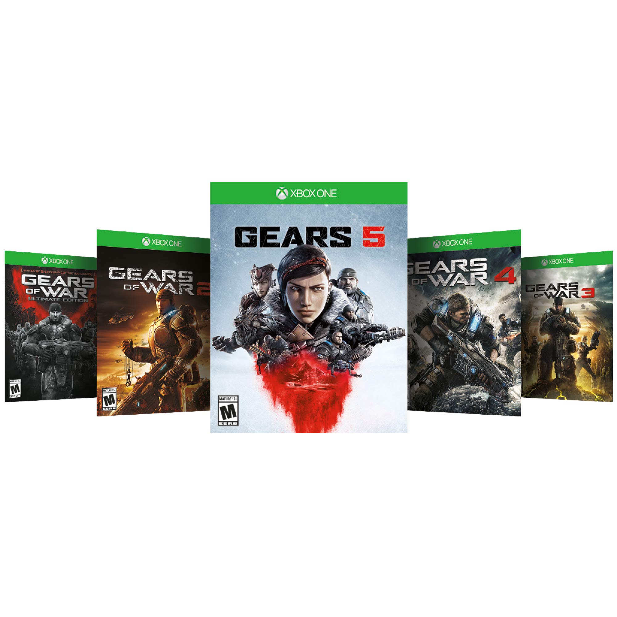 Microsoft Xbox One S 1TB Gears 5 Console Bundle - White Xbox One S Console & Controller - Full download of Gears 5 included - Custom AMD Octa-core CPU - 8GB RAM 1TB HDD - 4K Blu-ray & Streaming