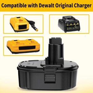 Powilling 2Pack 6.5Ah Lithium-Ion Replacement Battery for Dewalt 18V XRP Ni-Cad Battery DC9096 DC9098 DC9099 DE9039 DE9095 DE9096 DE9098 DW9095 DW9096 DW9098 DE9503 DC9182 Dewalt 18Volt Batteries