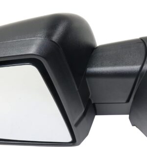 Kool-Vue Mirror Compatible with 2015-2020 Ford F-150 Driver Side Manual Folding, Textured Black, Blind Spot Glass, Manual Glass