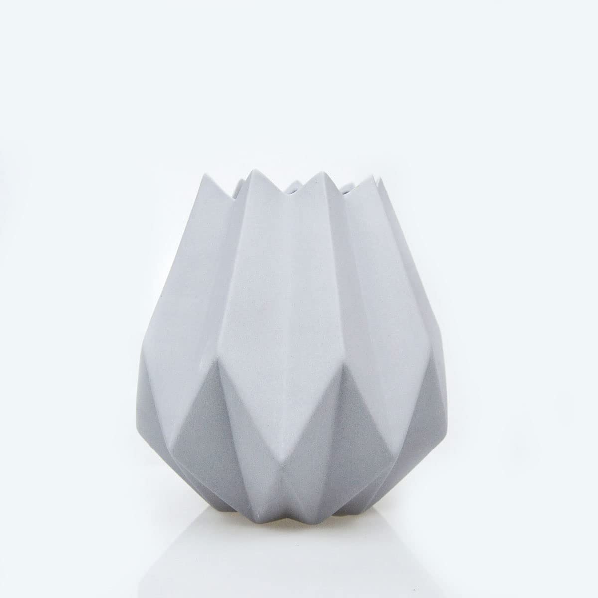 ZEALLUX Geometric Line Ceramic Vase Origami Style Dried Flower Vase Home Decoration