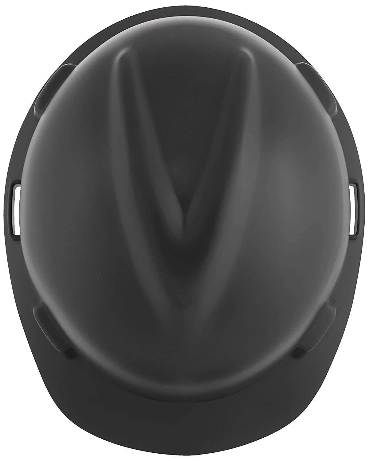 MSA 10203092 V-Gard Cap Style Safety Hard Hat with Fas-Trac III Ratchet Suspension | Polyethylene Shell, Superior Impact Protection, Self Adjusting Crown Straps - Standard Size in Matte Black