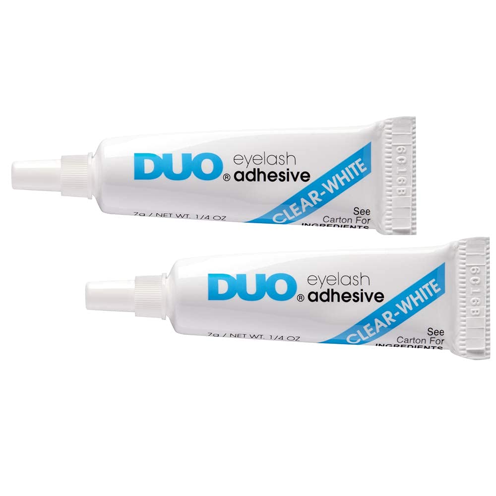 DUO Strip Lash Adhesive White/Clear, for Strip False Eyelash, 0.25 oz, 2-Packs