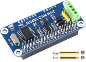 rs485 can hat for raspberry pi 4b/3b+/3b/2b/b+/a+/zero/zero w/wh/zero 2w, long-distance communication via rs485/can function onboard can controller mcp2515 via spi interface transceiver sit65hvd230dr