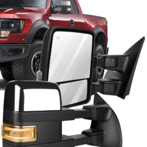 ECCPP Rear View Mirrors Towing Mirrors fit for 2004-2014 for Ford for F-150 with Power Heated and Puddle Lights ADP06518701S