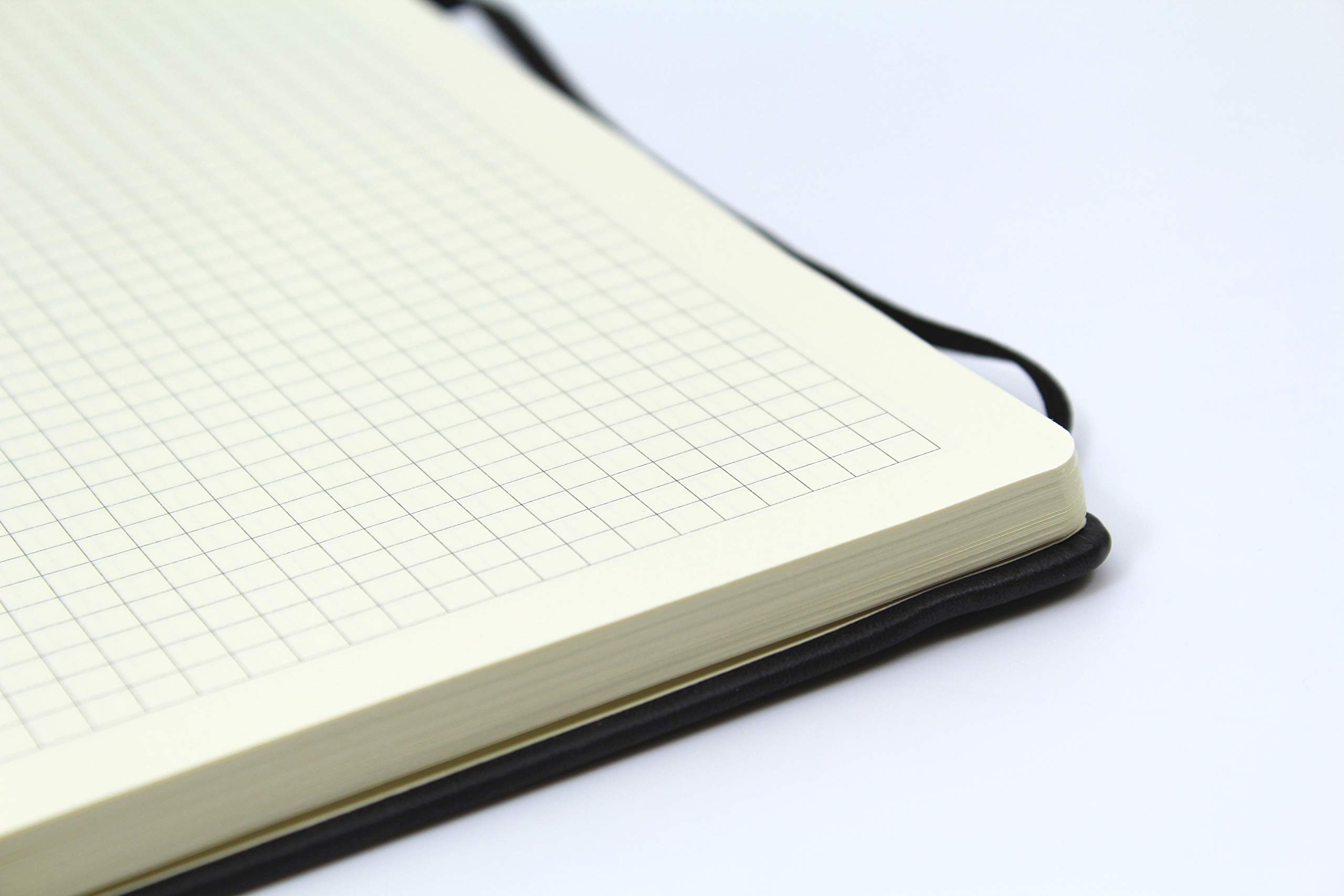 Silvine A5 Executive Soft Feel Notebook Black. 160 Pages (80 Sheets) Ruled with 5mm Squares. Ref 197X (148 x 212mm)