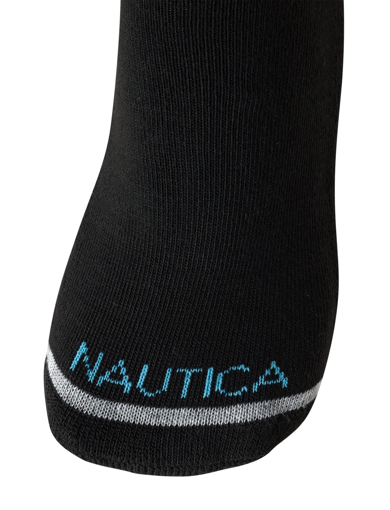 Nautica Women's Low Cut Cushioned Moisture Control Athletic Socks (6 Pack), Size 4-10, Black