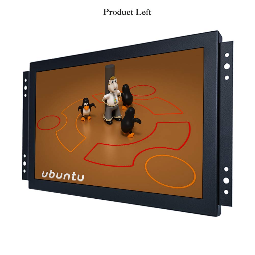 iChawk 10.1"inch Display 1280x800 16:10 Widescreen HDMI-in VGA USB Metal Shell Embedded Open Frame Support Linux Ubuntu Raspbian Debian OS Touch LCD Screen PC Monitor With Built-in Speaker K101MT-59RL