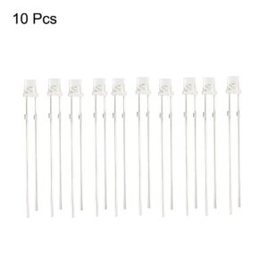 uxcell 10pcs Photosensitive Diode Photodiodes Light Sensitive Sensors,3mm Clear Flat Head Receiver Diode