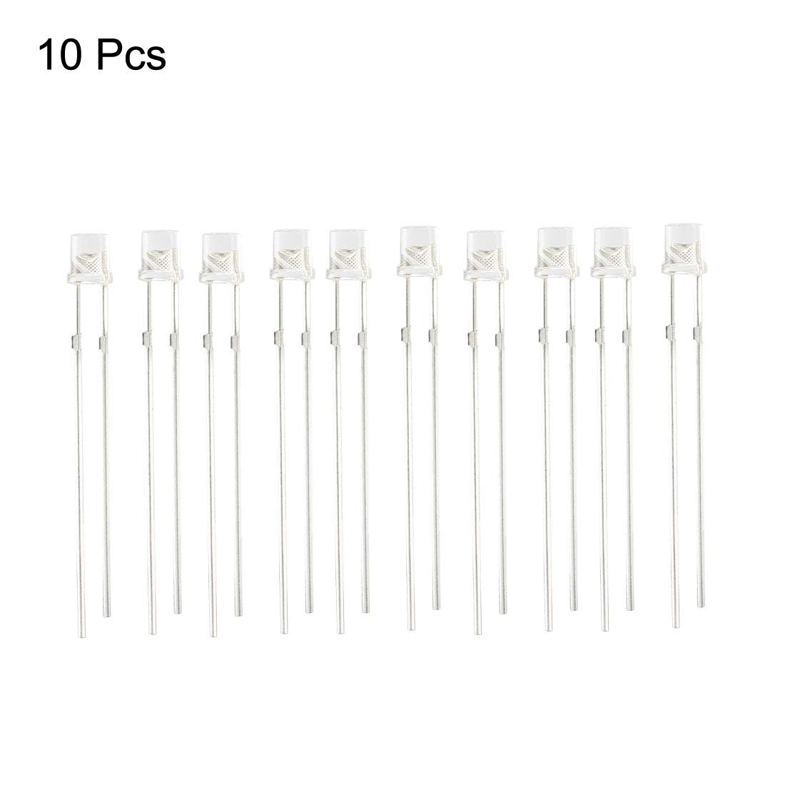 uxcell 10pcs Photosensitive Diode Photodiodes Light Sensitive Sensors,3mm Clear Flat Head Receiver Diode