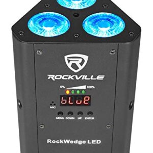 Rockville 54w RGBWA+UV Rechargeable Battery Wireless DMX Par Light (RockWedge LED)