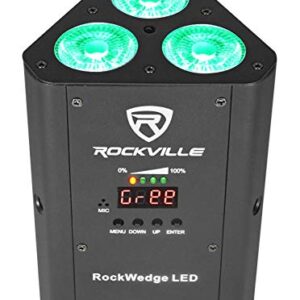 Rockville 54w RGBWA+UV Rechargeable Battery Wireless DMX Par Light (RockWedge LED)