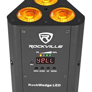 Rockville 54w RGBWA+UV Rechargeable Battery Wireless DMX Par Light (RockWedge LED)