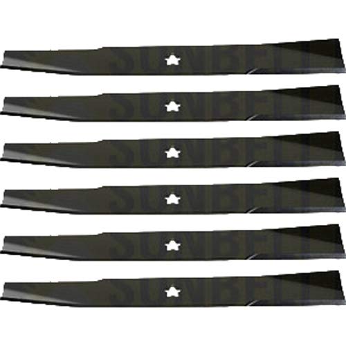 (6 Pack) Premium Medium Lift Replacement XHT Lawn Mower Blade Fits Husqvarna 193957 | 19.3125" x 2.25" / 5 Pt. Star Hole