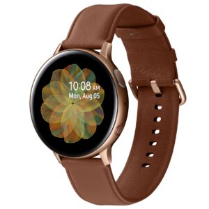 SAMSUNG Galaxy Watch Active2 Stainless Steel LTE Unlocked (ATT, Verizon, Tmobile, Sprint) Gold SM-R825U 44mm - (US Version & Warranty)