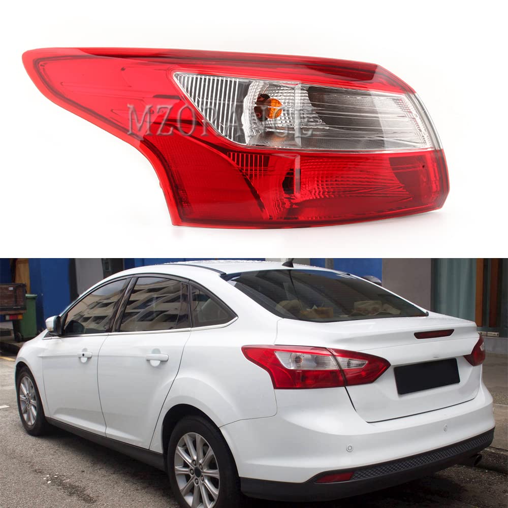 MZORANGE Tail Light Lamp Rear Brake Lamp Stop Indicator Light For Ford Focus Sedan 2012 2013 2014 with Bulb (Left Driver Side)